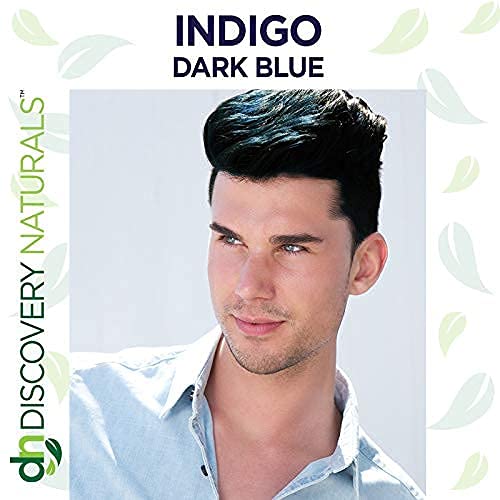 Blue Henna Hair Color For All Kit | 100% All Natural Indigo Powder Hair Dye & Beard Dye (Indigo Dark Blue) Organic, Herbal & Vegan Chemical & Cruelty Free Permanent Gray Coverage & Tinting