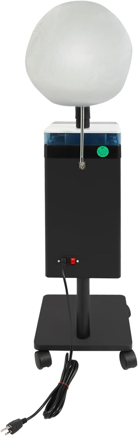 Nano Hair Steamer Micro Mist Hydration Hair Machine Professional Standing Hooded Hair Steamer for Deep Conditioning Multi-Function Hair Care Equipment for Color, SPA, Ozone, Hair and Scalp Care, 110V