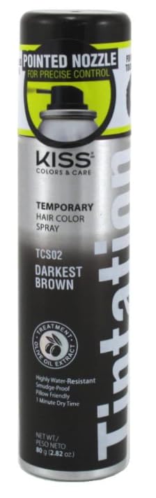 Tintation Temporary Hair Color Spray, 2.82 oz Darkest Brown, (Pack of 4)