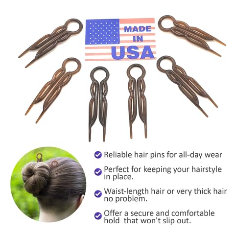 Good Hair Days Hair Pins - 2 1/2" Plastic, U-shaped Magic Grip Hairpins, Strong Durable Pins For Fine, Thick & Long Hair, Styling Accessories - Crystal, Set of 10