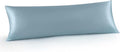 INFIIXSO Body Pillow Cover with Zipper, Luxury Mulberry Silk Body Pillow Case 20x54 Inches, Ultra Smooth and Soft Cooling Long Pillowcase, Gift for Women, Men(Airy Blue)