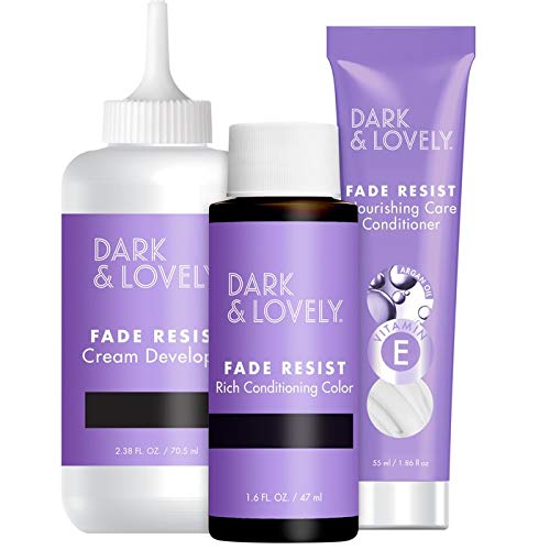 SoftSheen-Carson Dark and Lovely Fade Resist Rich Conditioning Hair Color, Permanent Hair Color, Up To 100 percent Gray Coverage, Brilliant Shine with Argan Oil and Vitamin E, Crimson, 2 Count