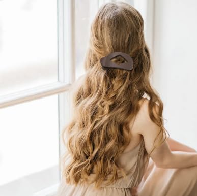 Flat Hair Claw Clips for Women,Matte Medium Hair Clips for Thick & Thin Hair- Comfortable Everyday Use for Office, Yoga, Party & Casual Styling (4PCS J)