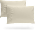 SKY BEDDINGS Queen Pillowcase Set of 2 - Soft Brushed Microfiber Pillow Cases with Envelope Clouser - Wrinkle-Free, Fade-Resistant Pillow Covers - 20 x 30 Inches, Ivory
