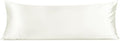 INFIIXSO Body Pillow Cover with Zipper, Luxury Mulberry Silk Body Pillow Case 20x54 Inches, Ultra Smooth and Soft Cooling Long Pillowcase, Gift for Women, Men(Cream)