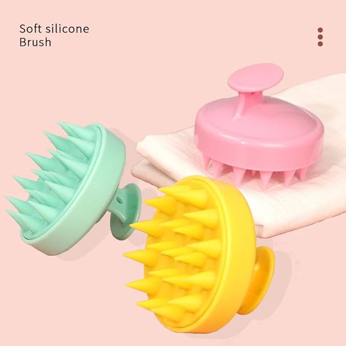 Silicone Scalp Massager for Hair Growth – Shampoo Brush for Shower, Dandruff & Dry Scalp Relief – Soft Silicone Hair Scrubber Lake-Blue