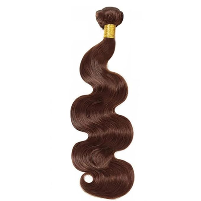 Brown Bundles Human Hair Color 4 Body Wave Bundles 20 Inch Brazilian Virgin Remy Hair Extensions Niegmeag Double Weft Chocolate Brown Body Wave Bundle Hair Weave 100g