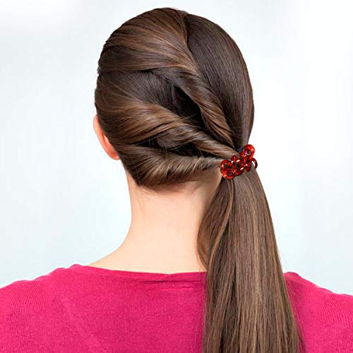 TailaiMei 30 Pcs Hair Spiral, TailaiMei No Crease Coil Hair Ties, Phone Cord Hair Ties for Thick Hair - Women Ponytail Holder Elastics(10 Color)