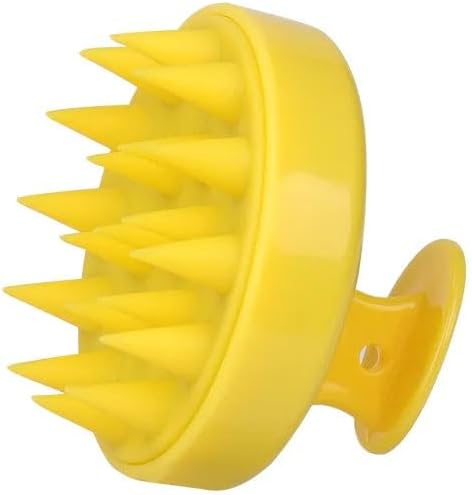 Silicone Scalp Massager for Hair Growth – Shampoo Brush for Shower, Dandruff & Dry Scalp Relief – Soft Silicone Hair Scrubber Beige