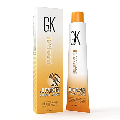 GK HAIR Global Keratin 6.1 Dark Ash Blonde Hair Color Cream Tube (3.4 Fl Oz/100ml) + 20 Volume Developer (5 Fl Oz/150ml) - Professional Permanent Long Lasting Toner Dye