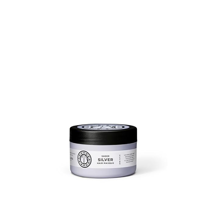 Maria Nila Sheer Silver, Hair Mask 8.5 Fl Oz, Neutralizes Golden Shades, Violet Pigments Gives Cool Tone, 100% Vegan & Sulfate/Paraben free