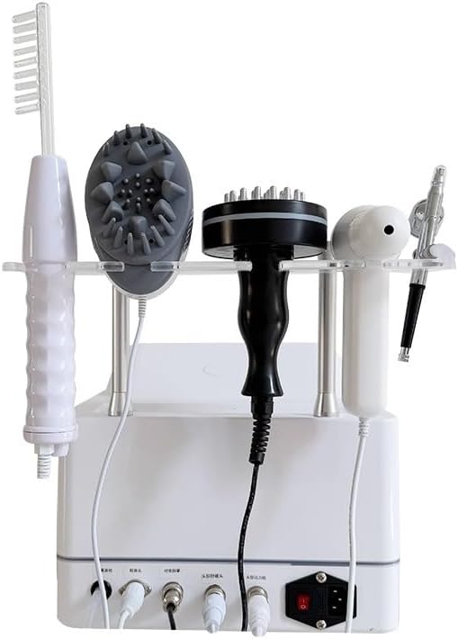 Professional Multifunctional Scalp Care Machine with High-Frequency Comb, Nano Mist Spray, HD Scalp Detector, Vibration Massage Brush & Microcurrent Massager for Salon and Home Use