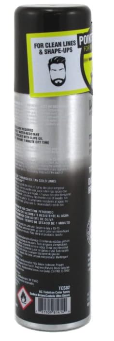 Tintation Temporary Hair Color Spray, Darkest Brown, 2.82 oz (Pack of 6)