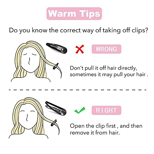 Dofash Snap Hair Clips Metal Grips 5CM/2IN Claw Clips for Thin Hair Basic Hair Accessories Hair Clips for Women (Black)