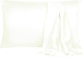 uxcell 2 Pack Silk Satin Pillowcase for Hair and Skin, Cool, Silky, Soft Breathable Pillow Cases Queen Size 20x30 Inch Sateen Pillowcase Pearl White with Envelope Closure