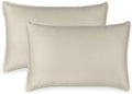 King Pillowcases by Pure Bamboo, Genuine 100% Organic Viscose Derived from Bamboo, Luxuriously Soft & Cooling, Double Stitching, Envelope Closure (2 King Pillowcases, Birch)