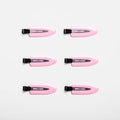 Creaseless No Bend Hair Clips (Pink/Black)