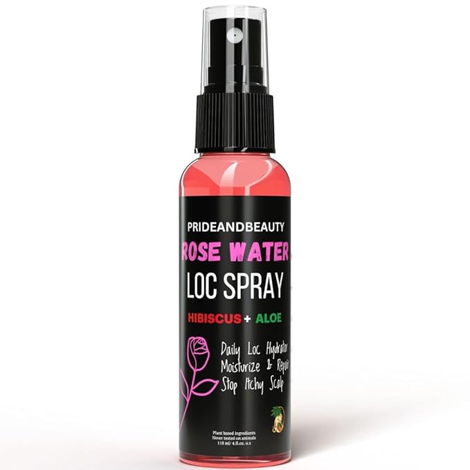 Hibiscus & Green Tea Hair Growth Spray – Trial Size (2oz) Leave-In Moisturizer for Locs & Loose Hair – Promotes Thicker, Fuller, Longer Hair – Natural Scalp & Hair Treatment