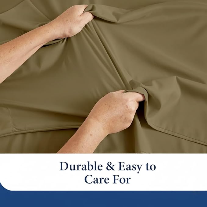 SKY BEDDINGS Queen Pillowcase Set of 2 - Soft Brushed Microfiber Pillow Cases with Envelope Clouser - Wrinkle-Free, Fade-Resistant Pillow Covers - 20 x 30 Inches, Taupe