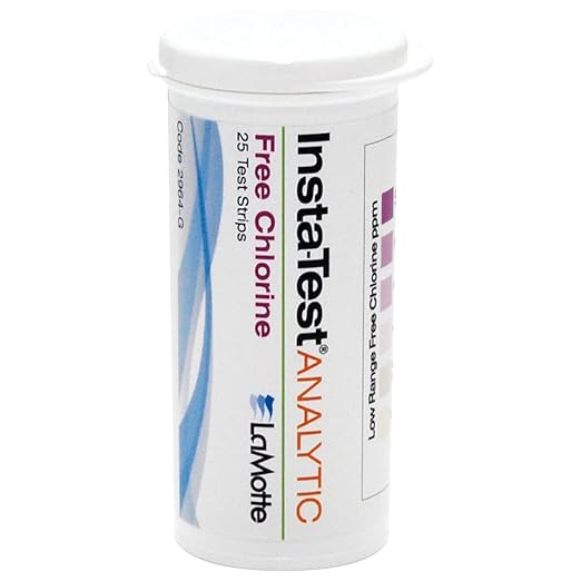 LaMotte Insta-Test 2964-G Chlorine Free Single Factor Test Strip, Low Range, 0-10ppm Range (Pack of 25)