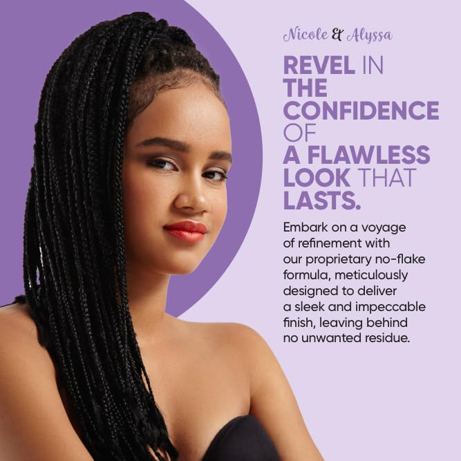 Nicole & Alyssa - Edge Control Gel 5oz - Pomegranate Extract, Long-Lasting Hold, No-Flake Formula, Sleek Finish
