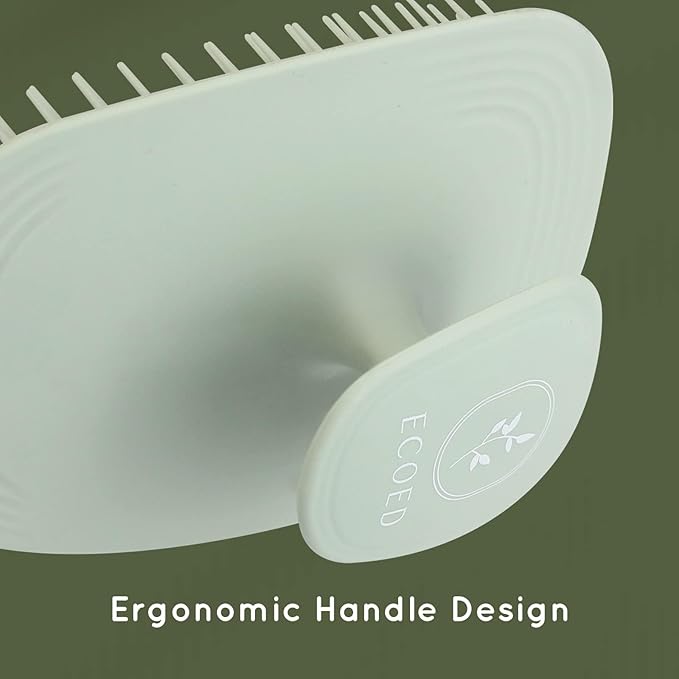 2 PC Scalp Massager Shampoo Brush, Scalp Scrubber & Exfoliator for Dandruff Removal, Wet & Dry and Detangler for Men and Women, Suitable for Short Medium Hair (Green)