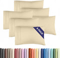 King Pillow Cases Set of 6 - Ultra Soft Hotel Quality Pillowcase Covers - Comfy & Wrinkle Free - Shrink, Stain and Fade Resistant - Easy-Care, Machine Washable Pillow Protectors - 6 Piece Set - Cream