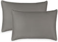 King Pillowcases by Pure Bamboo, Genuine 100% Organic Viscose Derived from Bamboo, Luxuriously Soft & Cooling, Double Stitching, Envelope Closure (2 King Pillowcases, Graphite)