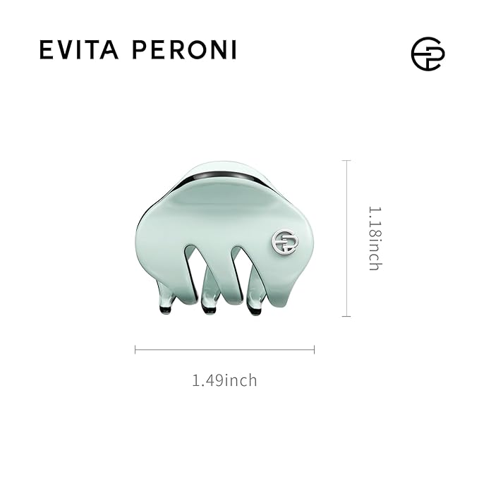 EVITA PERONI Small Hair Clips, Mini Hair Clip for Hair, Little Tiny Claw Clips for Women Girls Half Updo, Mint Blue