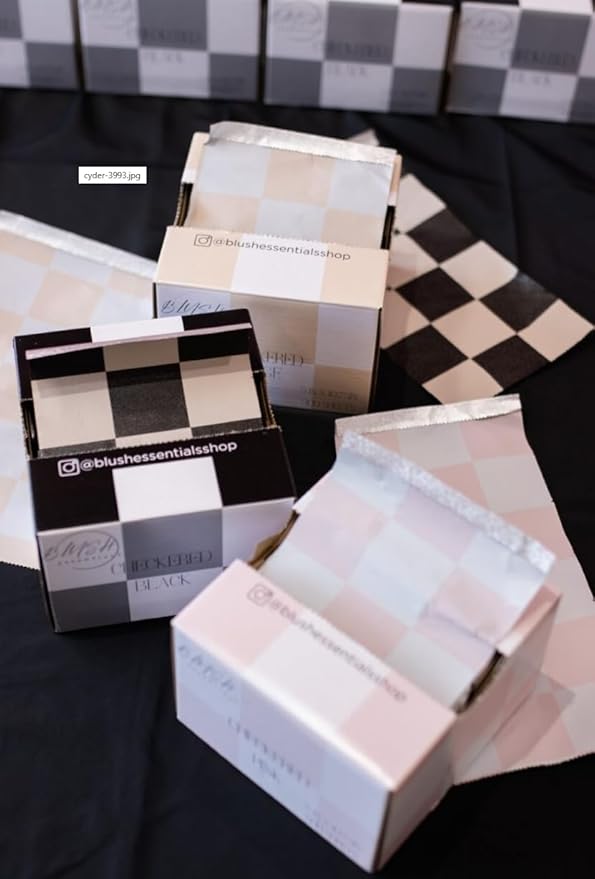 Checkered Black Hair Foils for Highlighting and Coloring - Aluminum Foil Sheets, Salon Hair Foils, 5"x10.75", 500 Foil Sheets for Professional Hair Stylists