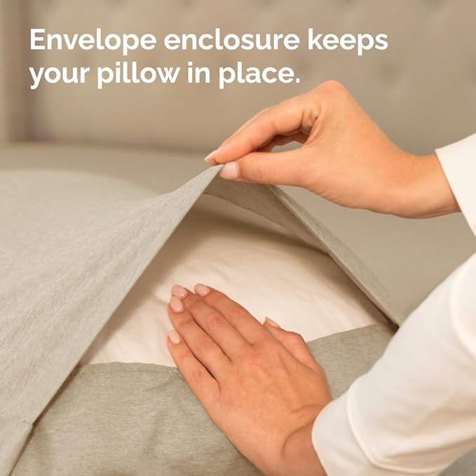 King Pillow Cases Set of 2 - Ultra Soft Hotel Quality Pillowcase Covers - Comfy, Cozy & Wrinkle Free - Shrinkage and Fade Resistant - Machine Washable Pillow Protectors - 2 Piece Set - Heathered Beige