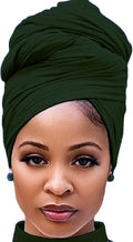Harewom Head Wraps for Black Women Stretch Head Scarf Long African Hair Wraps Turban Headwraps Jersey Headbands