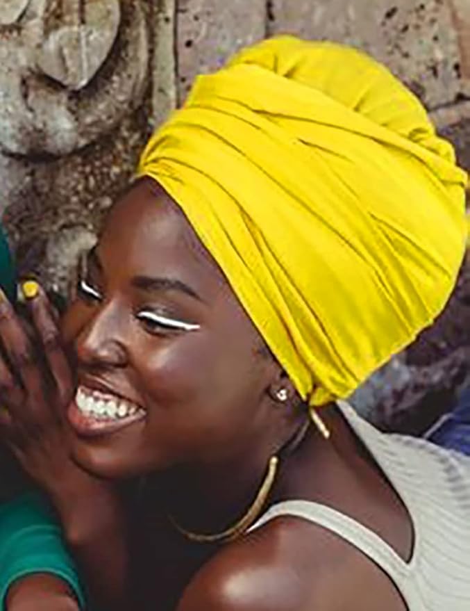 Harewom Head Wraps for Black Women Stretch Head Scarf Long African Hair Wraps Turban Headwraps Jersey Headbands