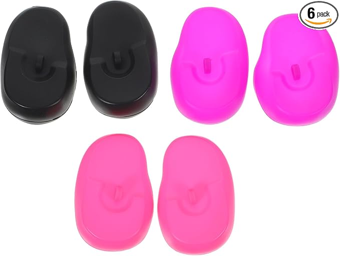 3 Pairs Earmuffs Silicone Ear Dryer Ear Protectors for Hairdressing Hair Perm Dye Highlight