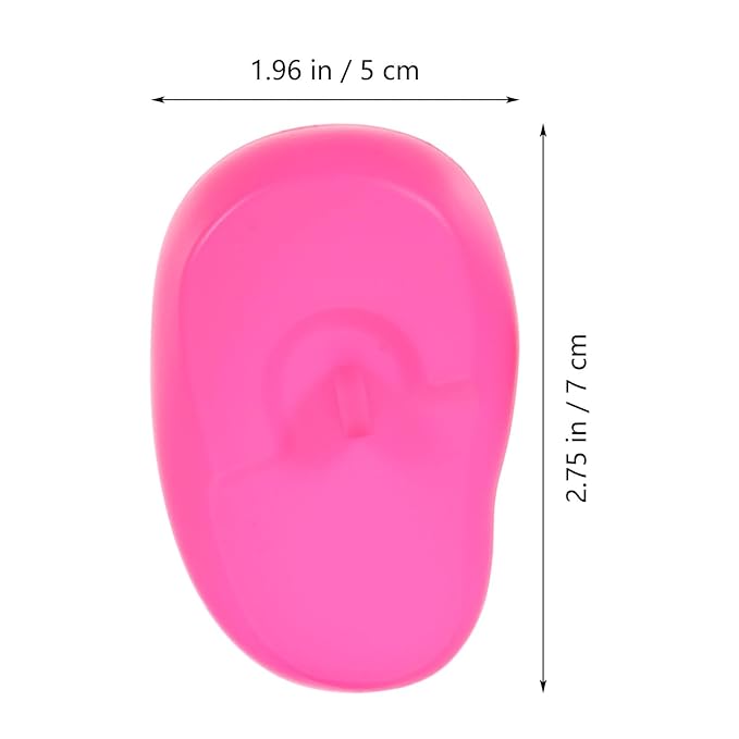 Healifty Silicone Anti-Dyed Ear Covers 3 Pairs Waterproof Ear Protectors for Hairdressing Heat and Water Resistance