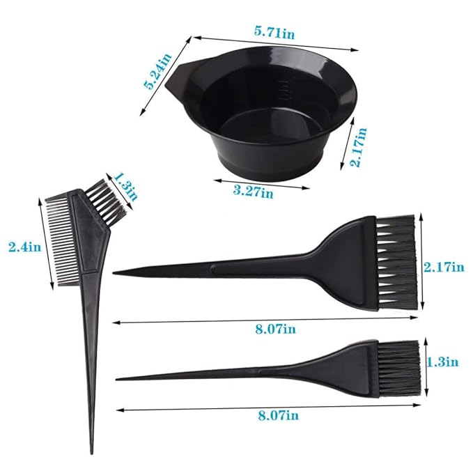 Hair Dye Tools Kit Hairdressing Brush Comb Earmuffs Mixing Bowl Hair Coloring Tools Set 22PCS
