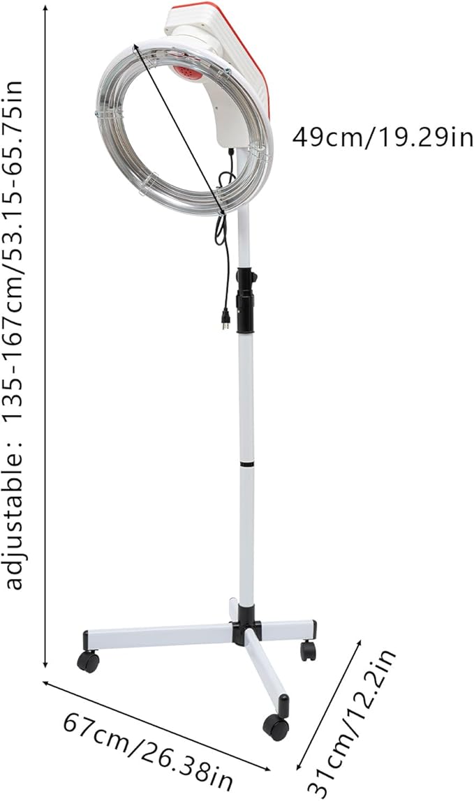 Professional Hair Salon Steamer,Stand HairDryer, Orbiting Rotating Hair Processor with Wheels,3 in 1 Orbiting Hair Dryer,Hair Dryer Accelerator, Perm Styling