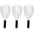 3PCS Barber Salon Face Shield,Clear Plastic Hairdressing Haircut Face Mask,Reusable Hairspray Shield Hairspray Face Shield with Sponge Handle for Hairdressing Makeup(Transparent,size:12.60 x 5.91inch)