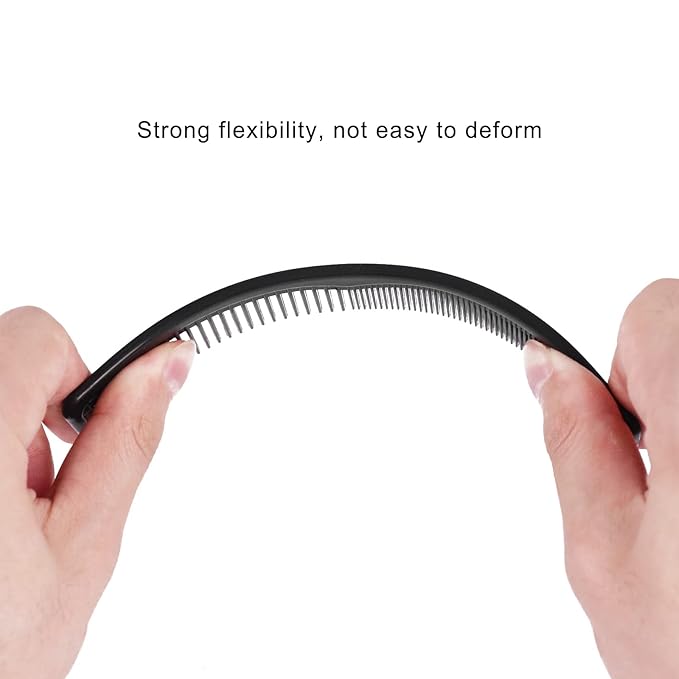 Hair Comb, 200 Pack Sturdy Combs in Bulk, Individually Wrapped Double Tooth Hair Pocket Comb, for Salon Customers, Travelers, Charities, Homeless Shelters, Black