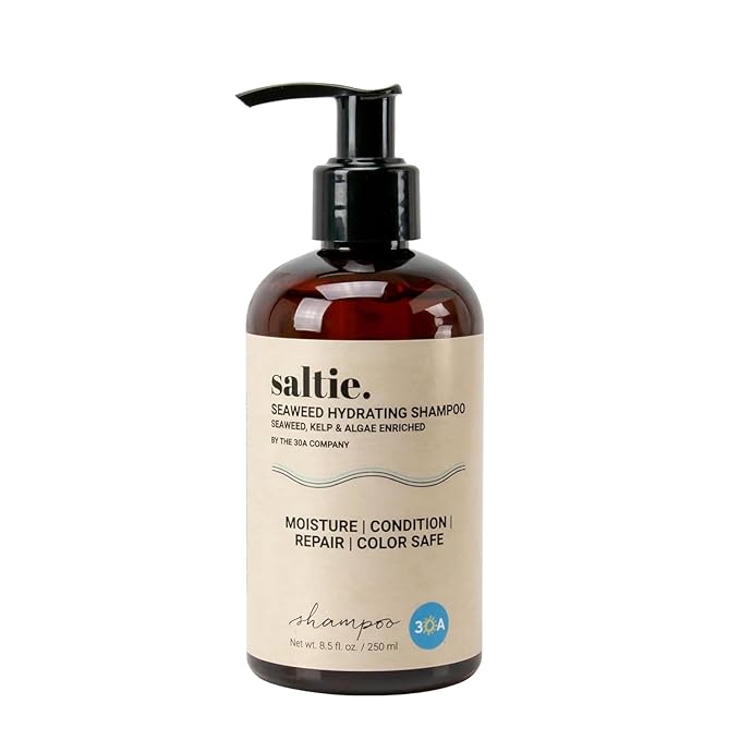 Saltie Hydrating Shampoo - Deep Moisture - Repairs and Bonds Dry Damage - Adds Shine - Reduces Frizz -No Sulfates, Parabens, Gluten, and Phthalates - No Artificial Color - Peppermint Leaf Oil