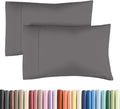 Queen Pillow Cases - 2 Pack - Super Soft Pillowcase Covers - Envelope Enclosure - Hotel Quality Pillow Protectors - Wrinkle Free, Shrink & Stain Resistant - Machine Washable - 20" x 30" (Dark Grey)