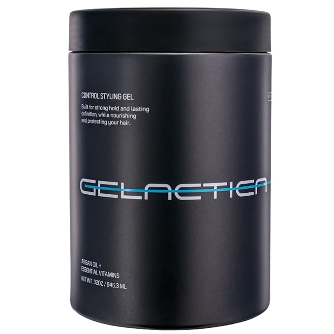 Max Control Hair Gel for Men, Alcohol-Free, Strong Hold Styling Gel, Natural Extracts for Long-Lasting Hold and Shine, Slick Back Hair Style 32 oz