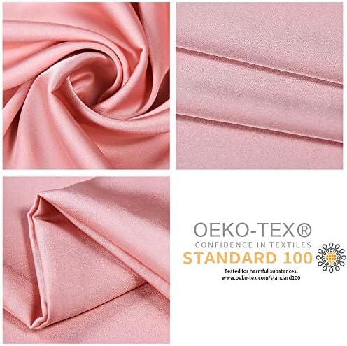 100% Mulberry Silk Pillowcases Set of 2 for Hair and Skin and Super Soft and Breathable Standard Size Nature Silk Pillowcases (Standard, Pink)