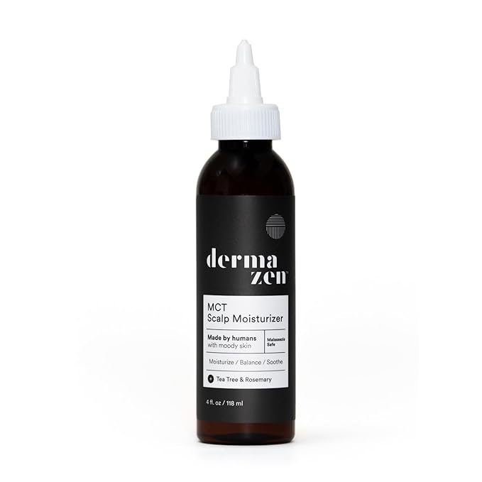 Dermazen Malassezia-Safe MCT Scalp Moisturizer for Men & Women - Natural Treatment for Dry, Flaky Scalp | Tea Tree & Rosemary Essential Oils for Hydration, Itch Relief & Hair Growth Support - 4oz