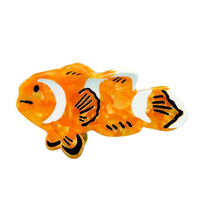 Clownfish Claw Clip,Acetate Hair Clips,Small Claw Clips for Women