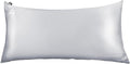 Dream Recovery Performance Silk Pillow Case with Zipper - 100% Silver Mulberry Silk Pillowcase for Hair and Skin - Naturally Cooling and Moisturizing - King Size - Slate