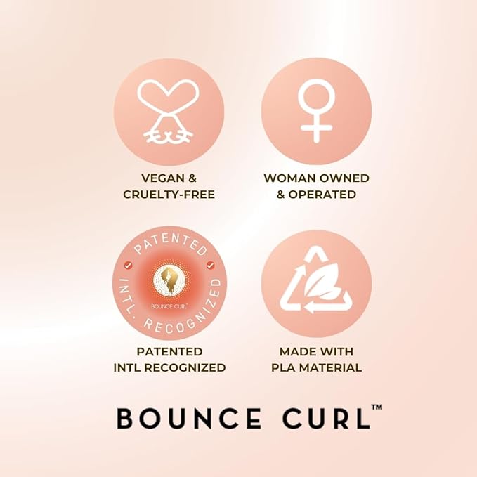 Bounce Curl Volume EdgeLift Brush, 5-in-1 Tool for Volumized, Defined Curls, Waves & Coils - Peach