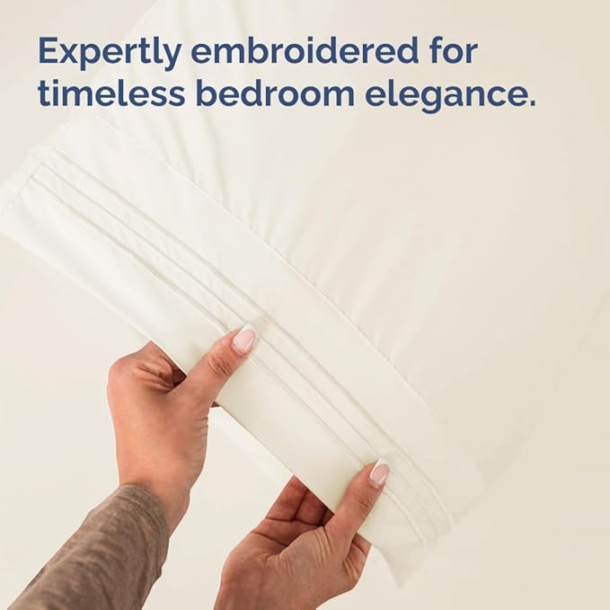 King Pillow Cases Set of 8 - Ultra Soft Hotel Quality Pillowcase Covers - Comfy. Cozy & Wrinkle Free - Shrink, Stain and Fade Resistant - Machine Washable Pillow Protectors - 8 Piece Set - Off White