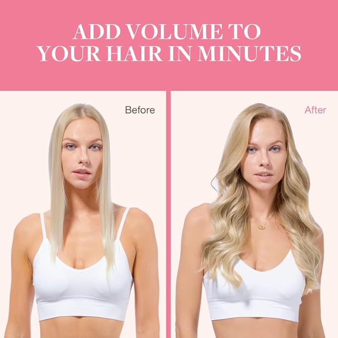 GOO GOO Clip in Hair Extensions Real Human Hair, Remy Human Hair Extensions Clip ins for Women, Natural Human Hair, 18inch 110g 7Pcs, 16/22 Light Blonde Highlighted Golden Blonde