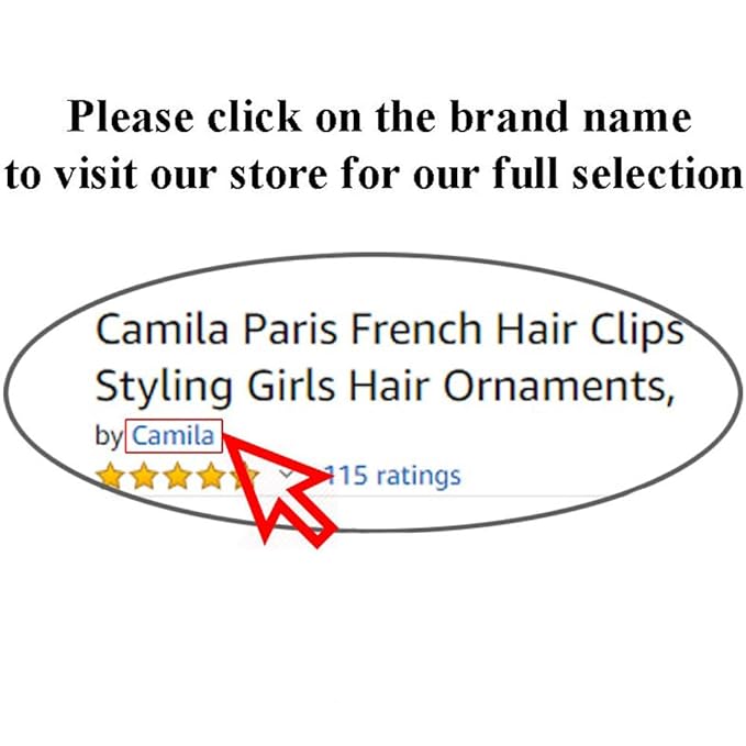 Camila Paris CP2250/2 French Hair Barrettes Clips for Women, Handmade, Girls Side Slide-in Barrette Clip, Hair Accessories for Women. Strong Hold No Slip Grip Fashion Durable Styling, Made in France